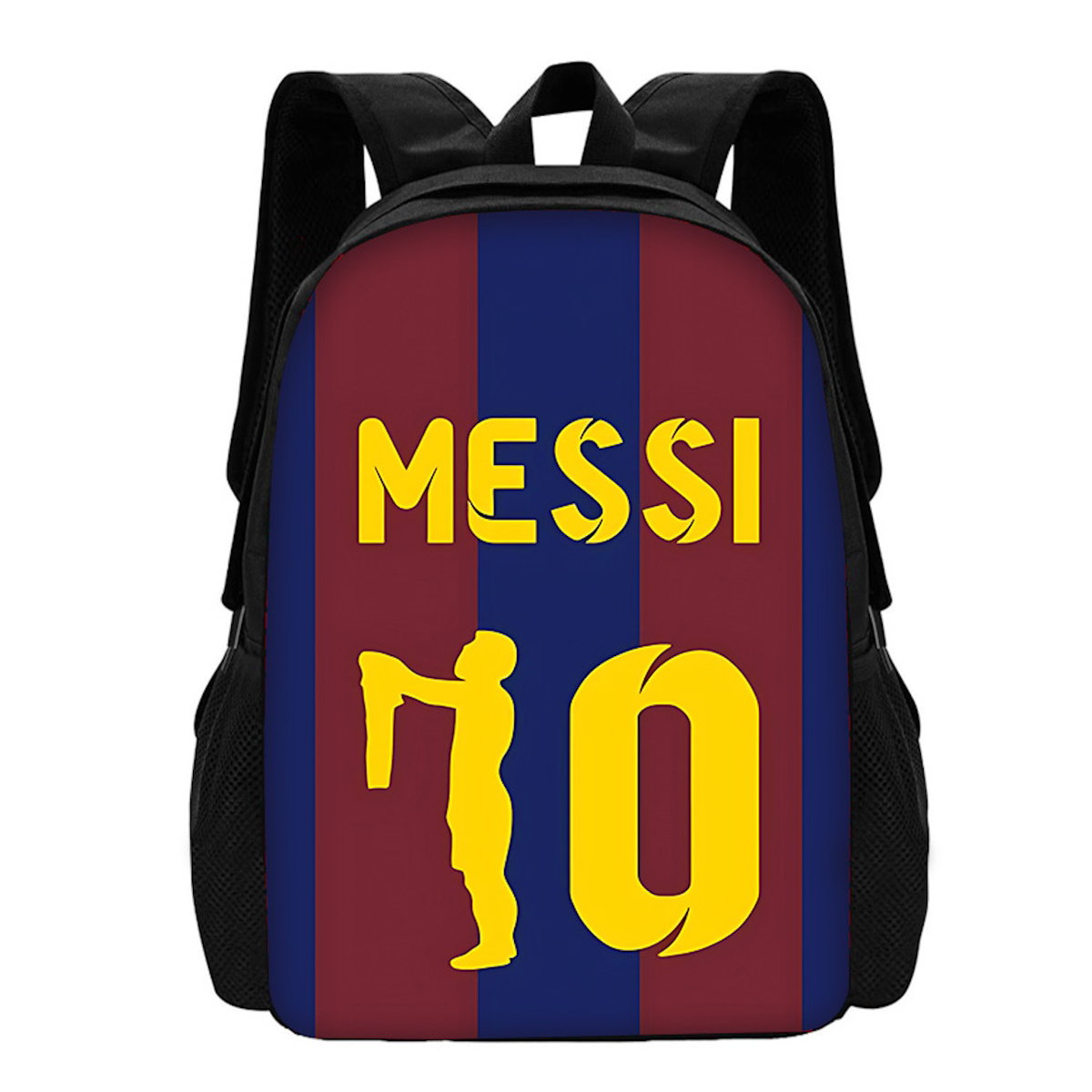 NO. 10 Football Player Soccer Messi Backpack CR7 R-Ronaldo School Backpack - ChildAngle