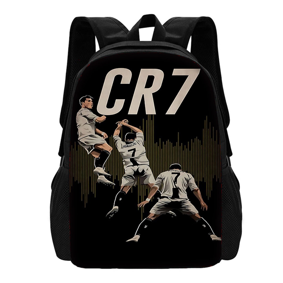 NO. 10 Football Player Soccer Messi Backpack CR7 R-Ronaldo School Backpack - ChildAngle