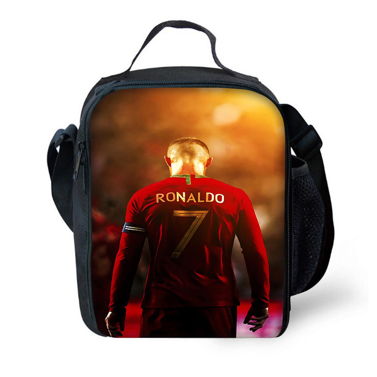 NO. 10 Football Player Soccer Messi Lunch Bag CR7 R-Ronaldo School Lunch Bags - ChildAngle