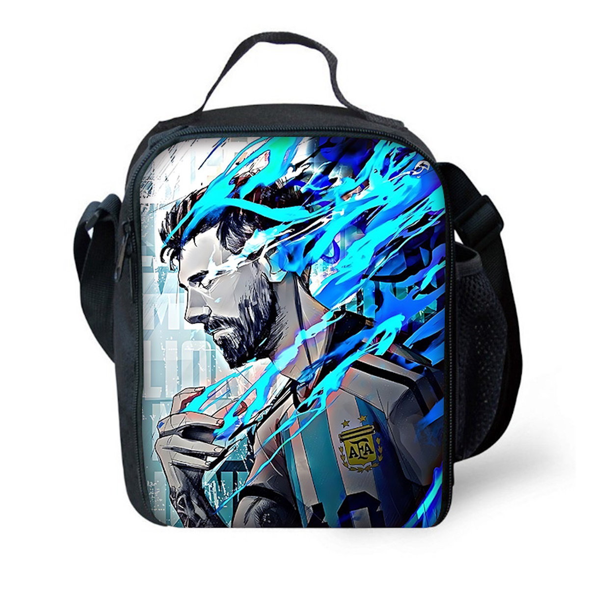 NO. 10 Football Player Soccer Messi Lunch Bag CR7 R-Ronaldo School Lunch Bags - ChildAngle