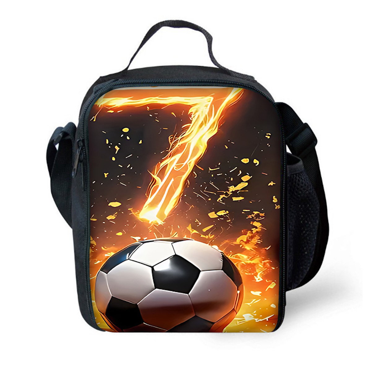 NO. 10 Football Player Soccer Messi Lunch Bag CR7 R-Ronaldo School Lunch Bags - ChildAngle