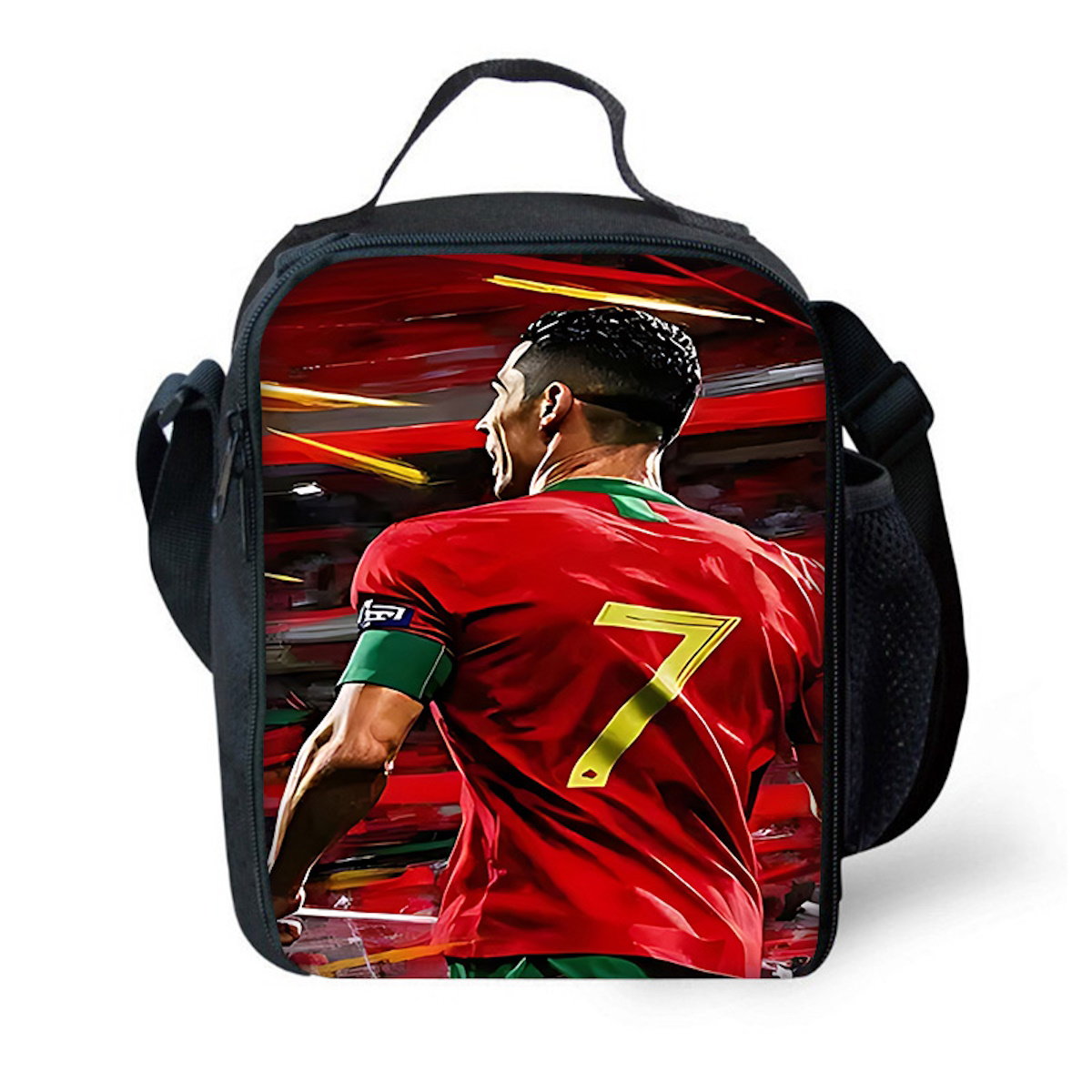 NO. 10 Football Player Soccer Messi Lunch Bag CR7 R-Ronaldo School Lunch Bags - ChildAngle