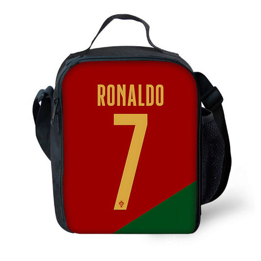 NO. 10 Football Player Soccer Messi Lunch Bag CR7 R-Ronaldo School Lunch Bags - ChildAngle