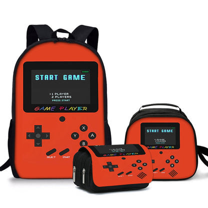 3PCS Game Console Switch Backpack Lunchbox and Pencil Case Set - ChildAngle