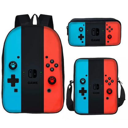 3PCS Game Console Switch Backpack Lunchbox and Pencil Case Set - ChildAngle