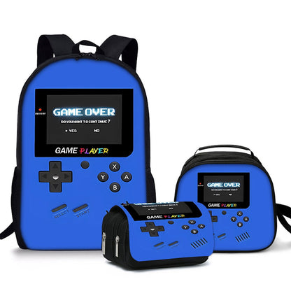 3PCS Game Console Switch Backpack Lunchbox and Pencil Case Set - ChildAngle