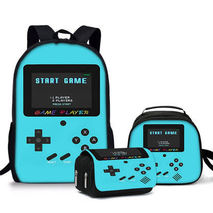 3PCS Game Console Switch Backpack Lunchbox and Pencil Case Set - ChildAngle