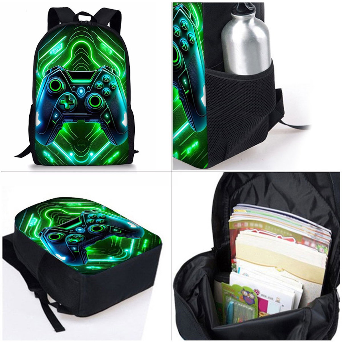 3PCS Game Console Backpack with Lunchbox and Pencil Case Set - ChildAngle