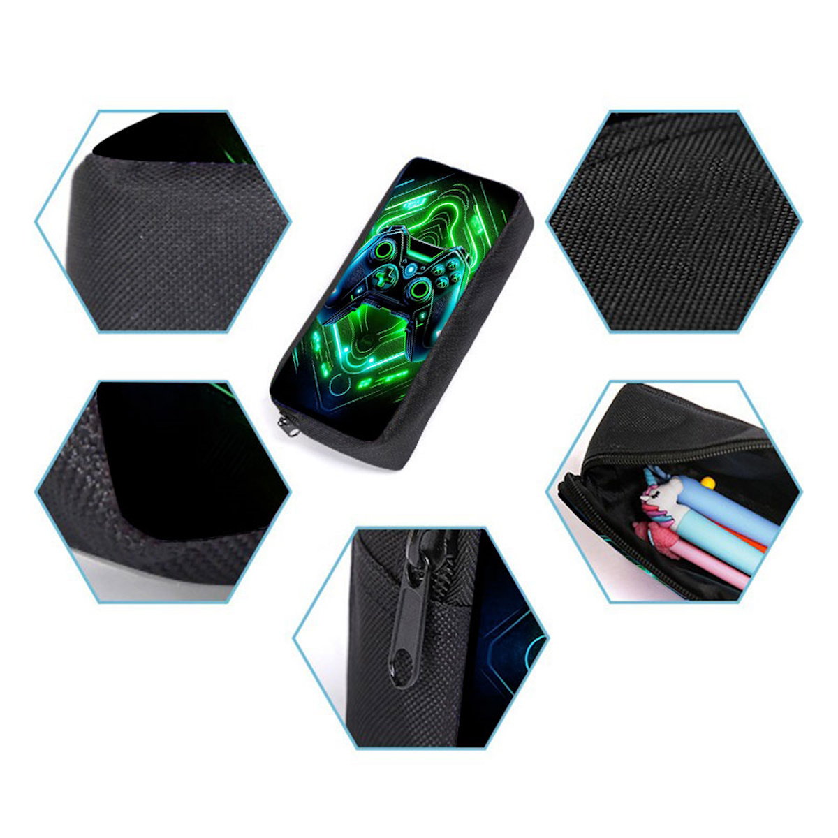 3PCS Game Console Backpack with Lunchbox and Pencil Case Set - ChildAngle