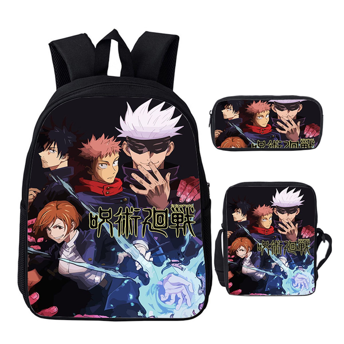 3PCS Jujutsu Kaisen Backpack and Lunchbox Pencil Case Set - ChildAngle