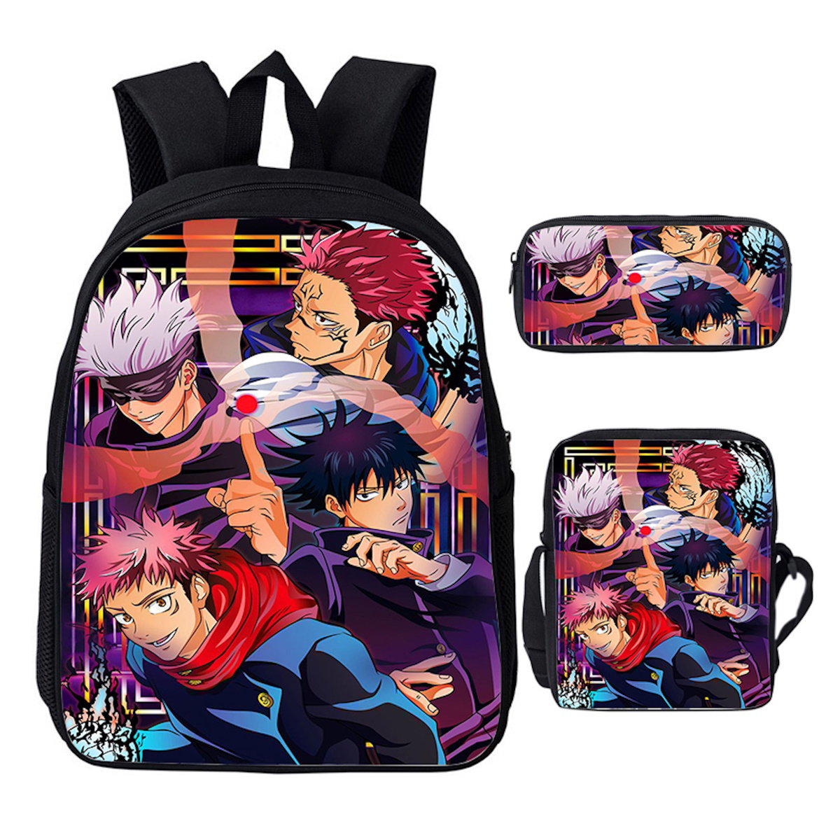3PCS Jujutsu Kaisen Backpack and Lunchbox Pencil Case Set - ChildAngle