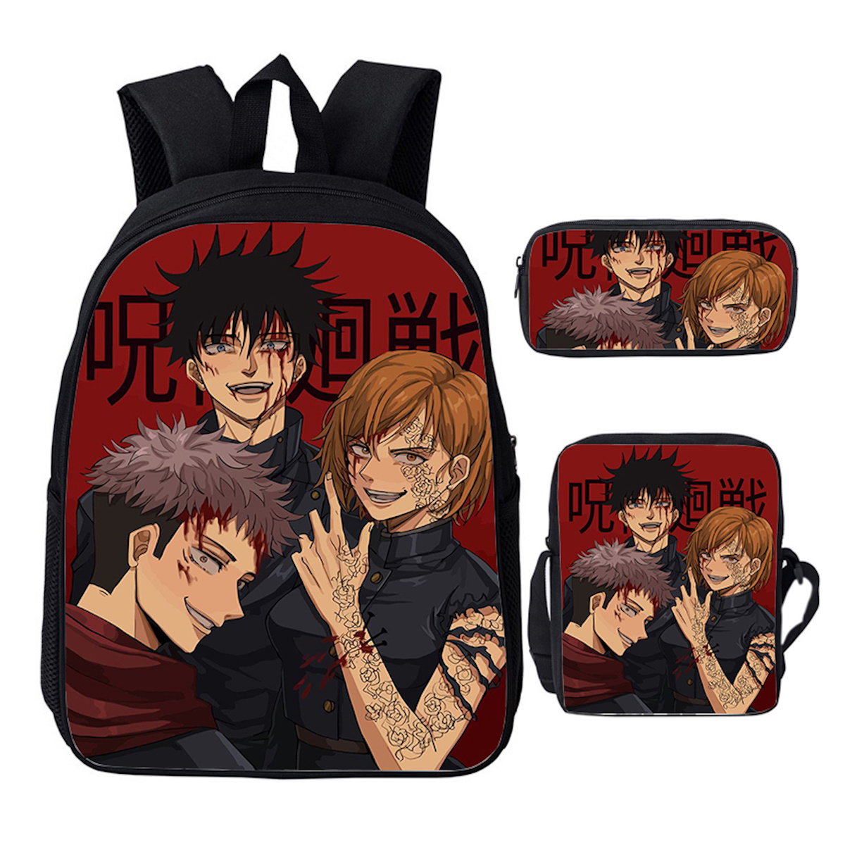3PCS Jujutsu Kaisen Backpack and Lunchbox Pencil Case Set - ChildAngle