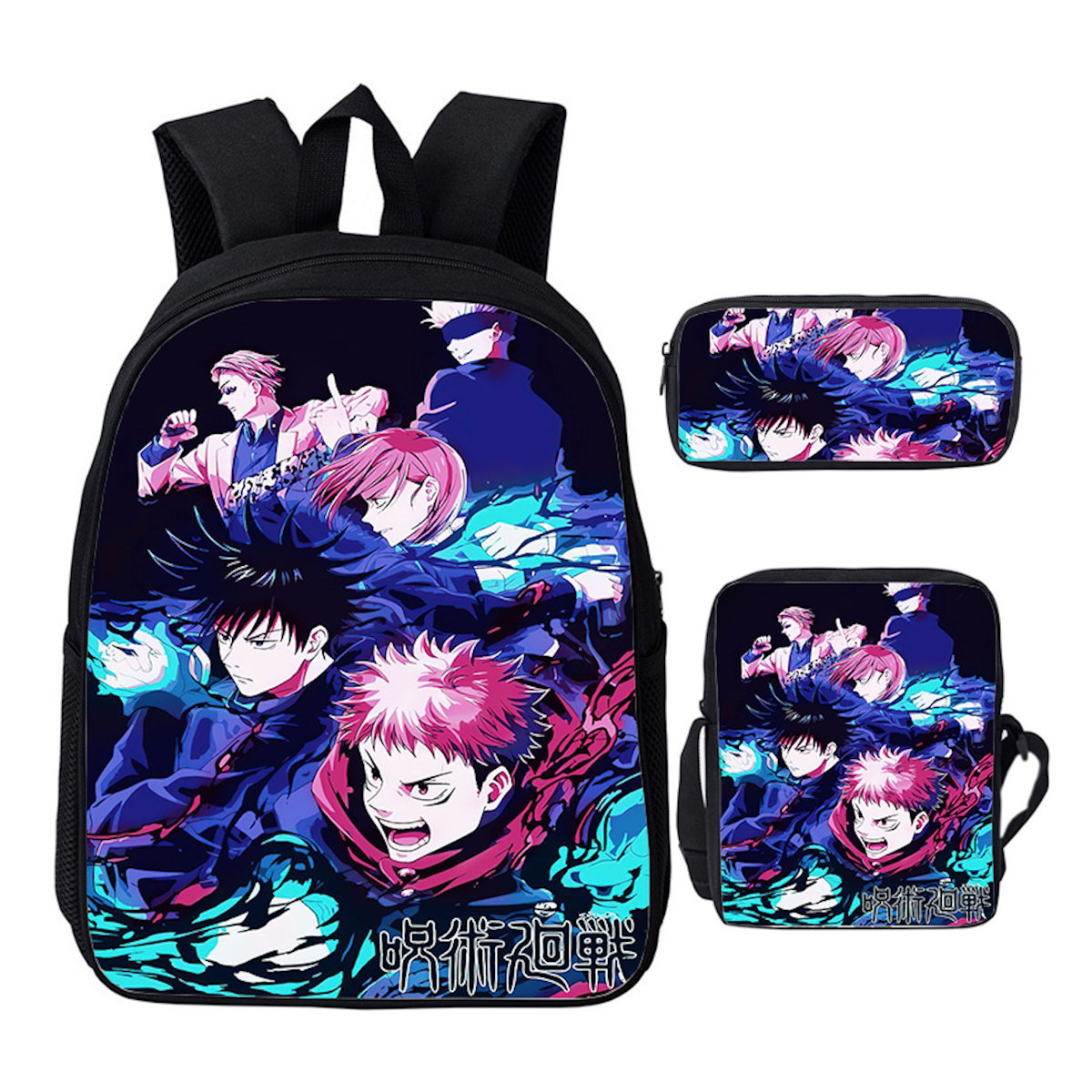 3PCS Jujutsu Kaisen Backpack and Lunchbox Pencil Case Set - ChildAngle