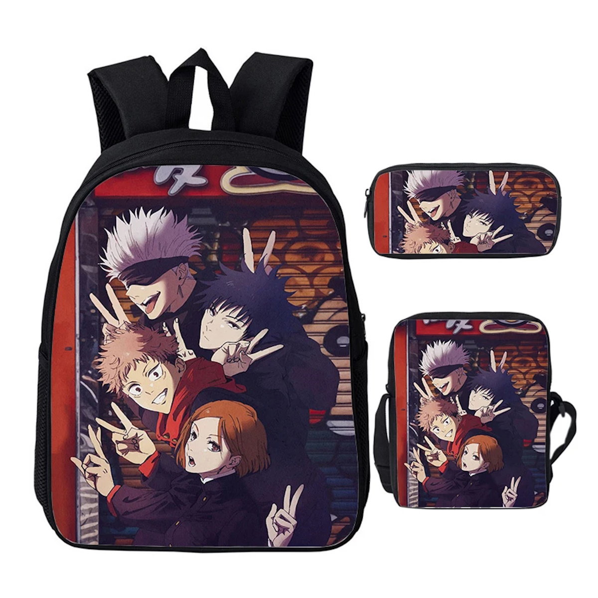 3PCS Jujutsu Kaisen Backpack and Lunchbox Pencil Case Set - ChildAngle