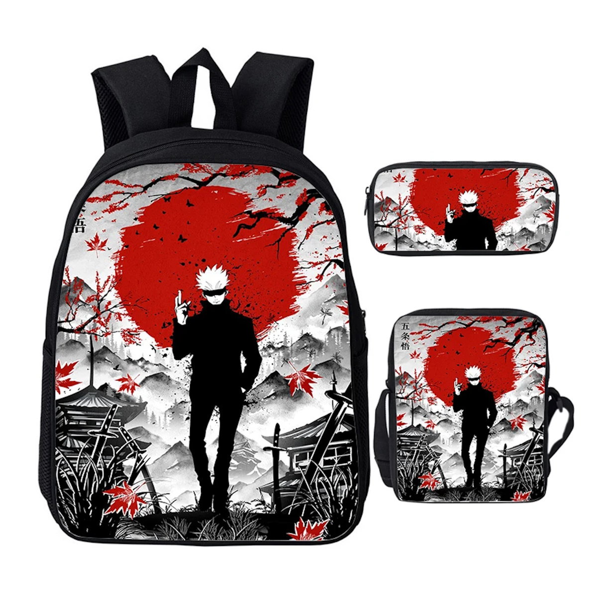 3PCS Jujutsu Kaisen Backpack and Lunchbox Pencil Case Set - ChildAngle