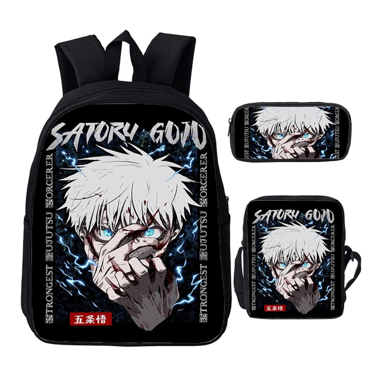 3PCS Jujutsu Kaisen Backpack and Lunchbox Pencil Case Set - ChildAngle