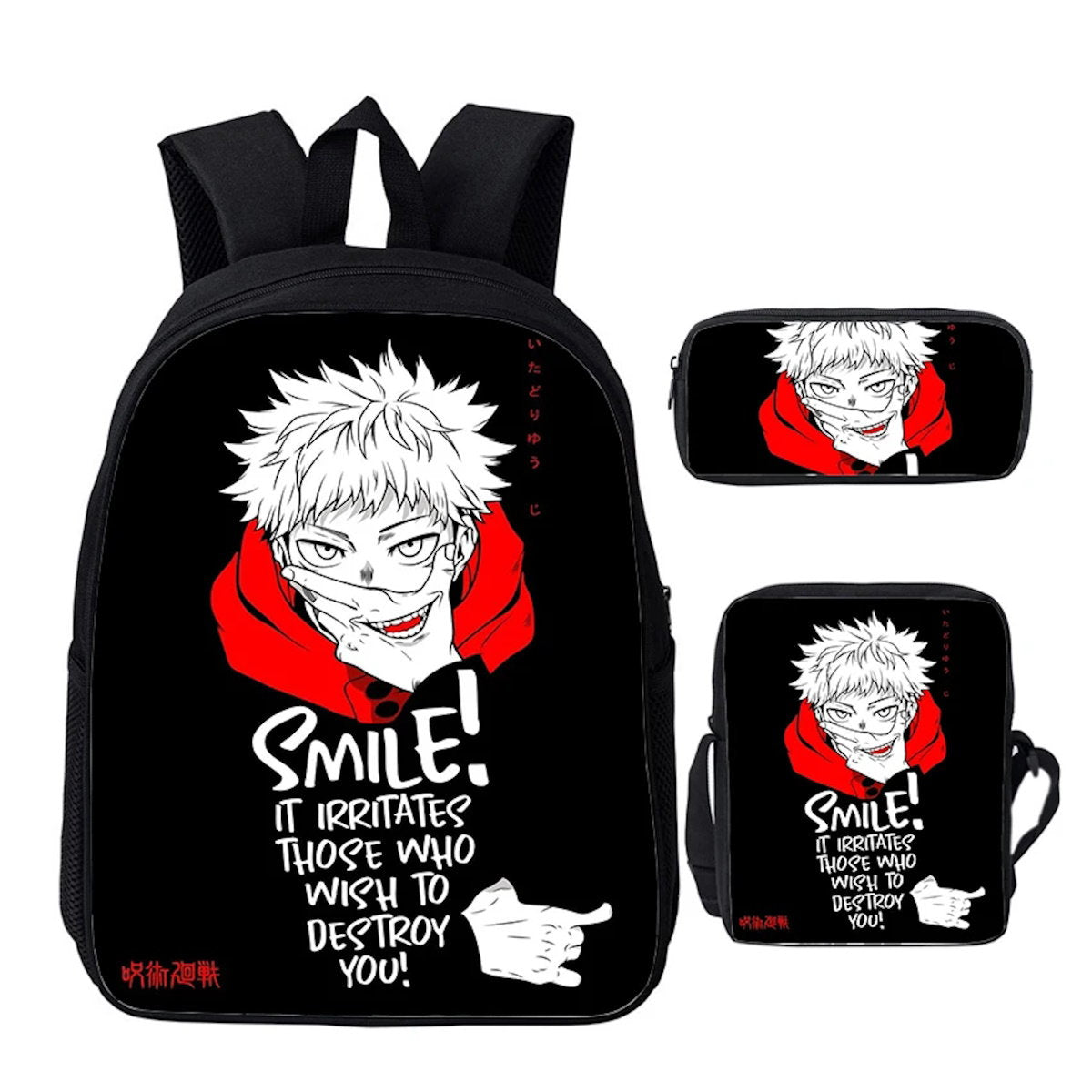 3PCS Jujutsu Kaisen Backpack and Lunchbox Pencil Case Set - ChildAngle