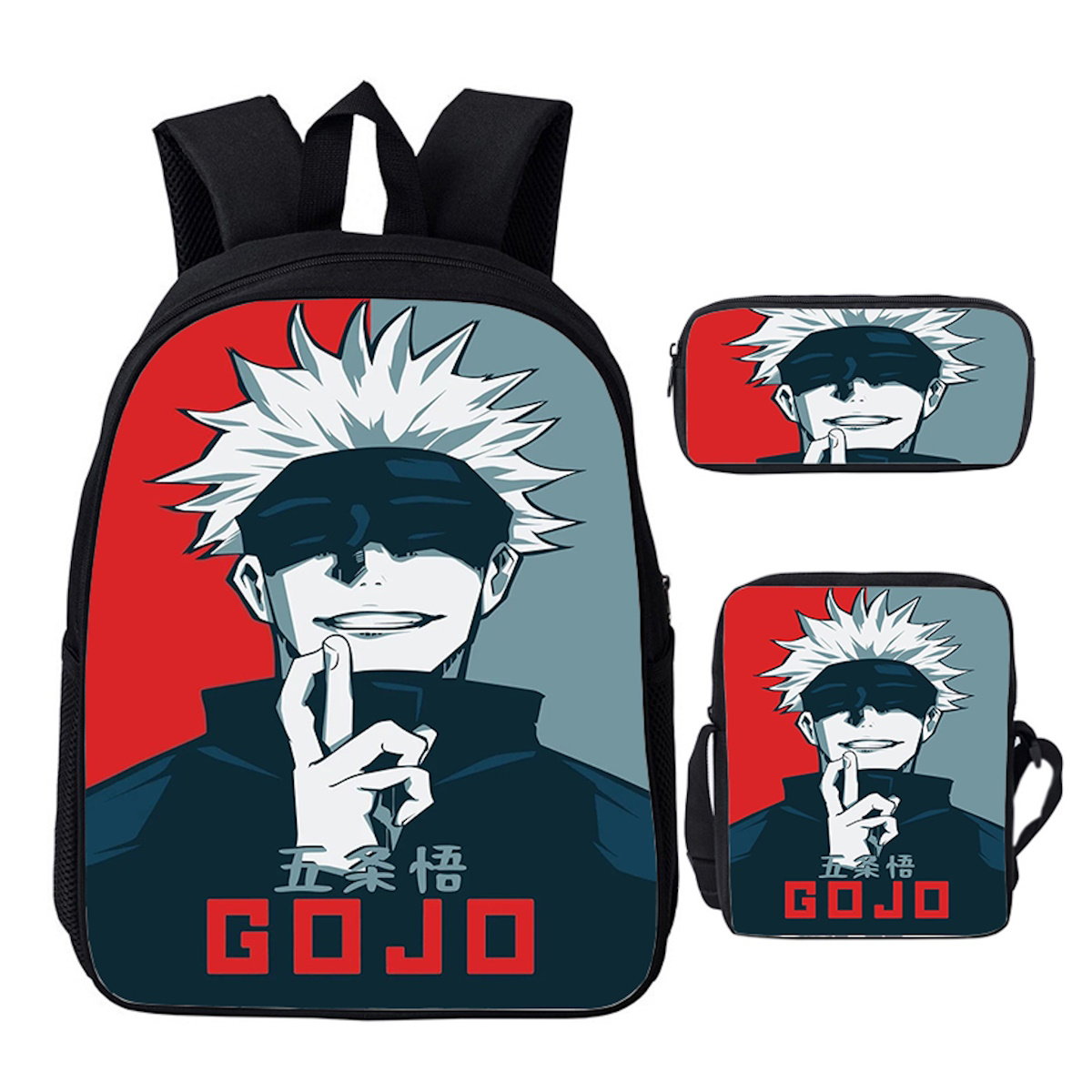 3PCS Jujutsu Kaisen Backpack and Lunchbox Pencil Case Set - ChildAngle