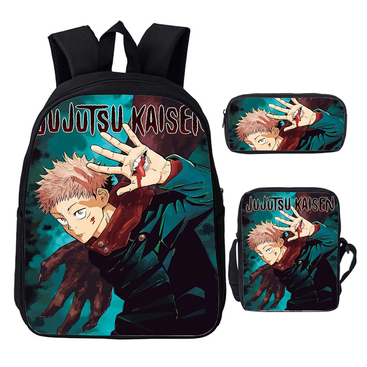 3PCS Jujutsu Kaisen Backpack and Lunchbox Pencil Case Set - ChildAngle