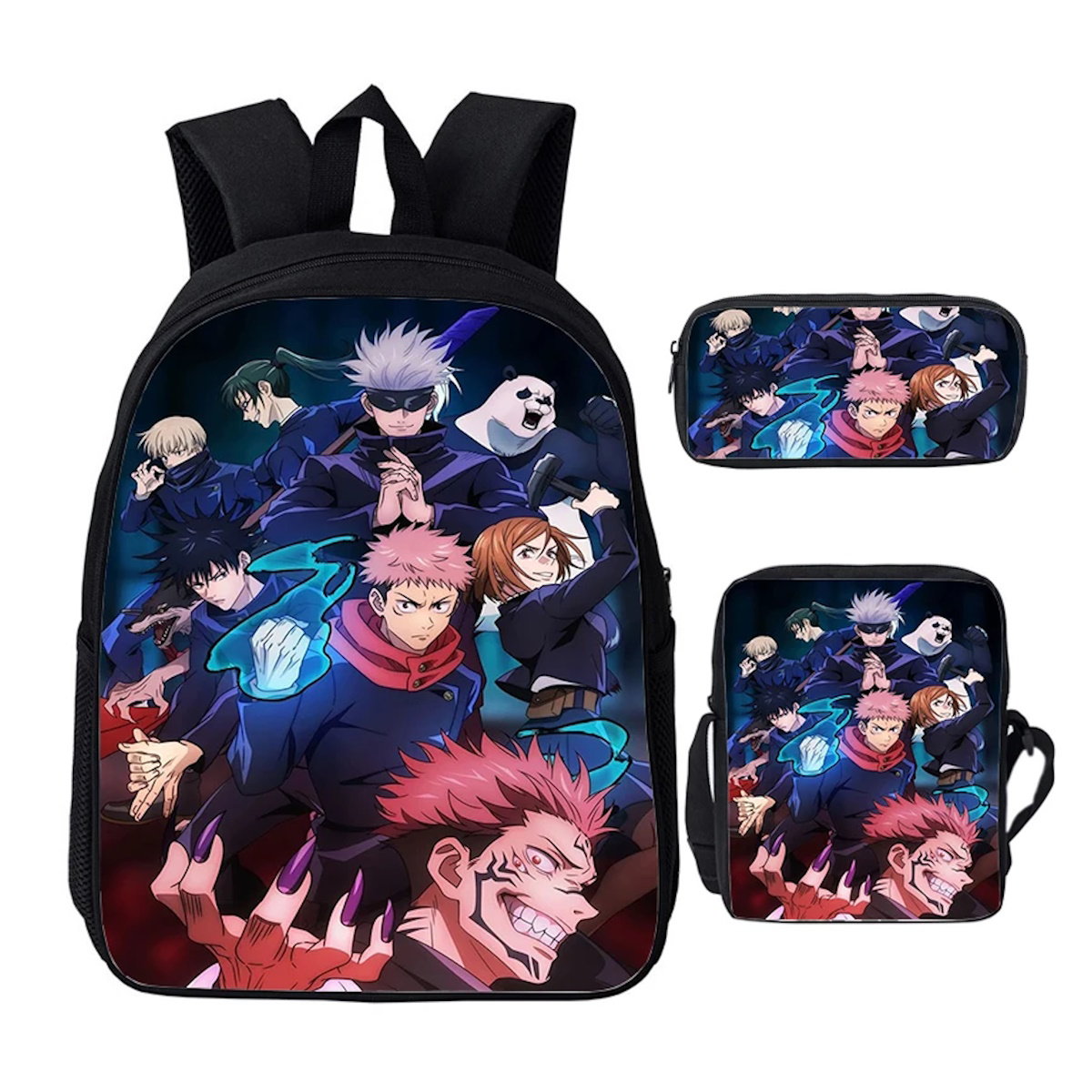 3PCS Jujutsu Kaisen Backpack and Lunchbox Pencil Case Set - ChildAngle