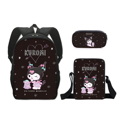 3PCS Kuromi Backpack Lunch Bags and Pencil Case - ChildAngle