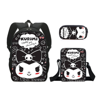 3PCS Kuromi Backpack Lunch Bags and Pencil Case - ChildAngle