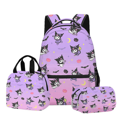 3PCS Kuromi Backpack and Lunchbox Pencil Case Set - ChildAngle