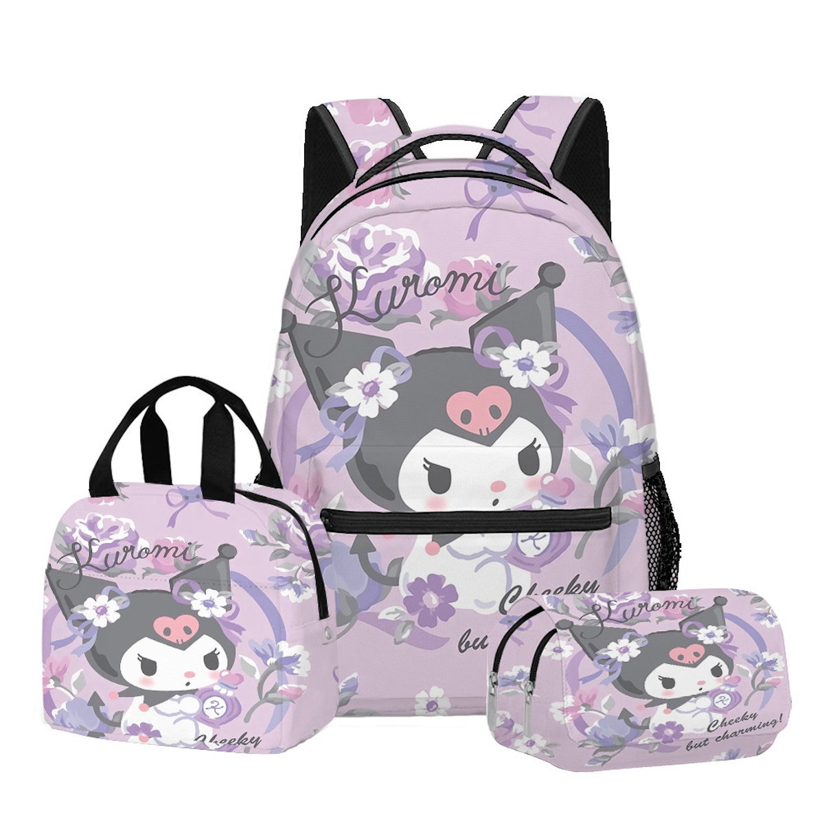 3PCS Kuromi Backpack and Lunchbox Pencil Case Set - ChildAngle