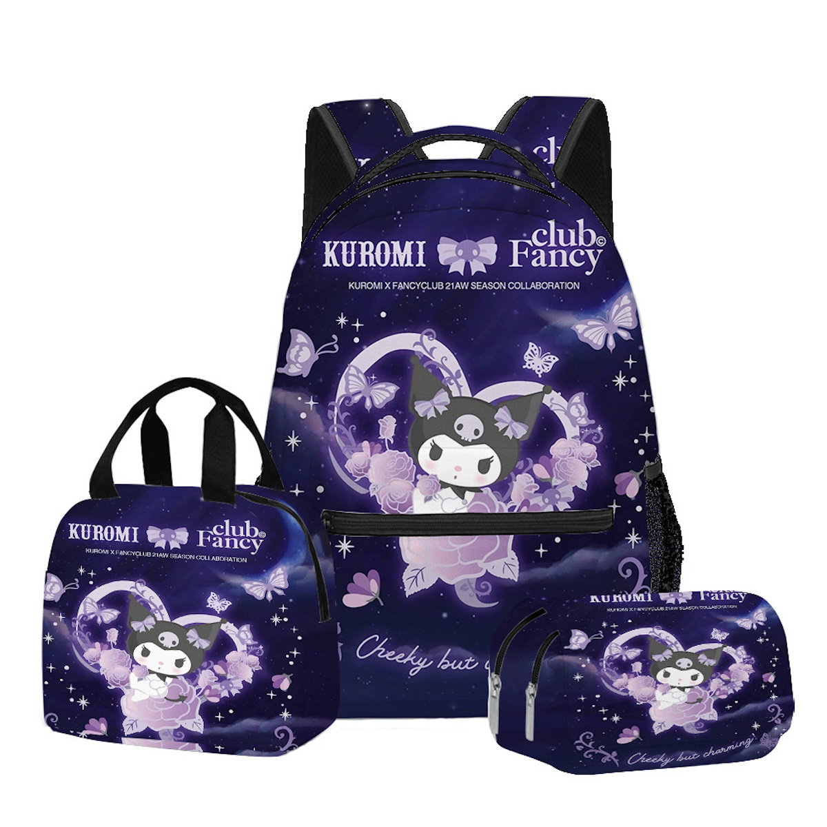 3PCS Kuromi Backpack and Lunchbox Pencil Case Set - ChildAngle