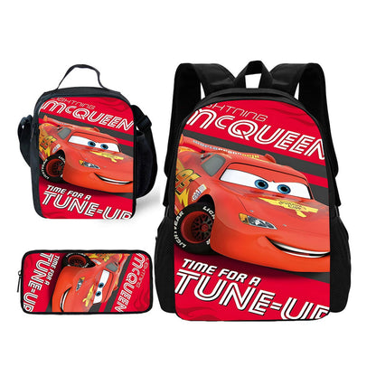 3PCS Lightning McQueens Pixar Cars Backpack and Lunchbox Pencil Case Set - ChildAngle