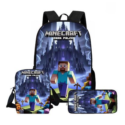3PCS Minecraft Backpack and Lunchbox Pencil Case Set - ChildAngle