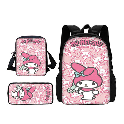 3PCS My Melody Backpack and Lunchbox Pencil Case Set - ChildAngle