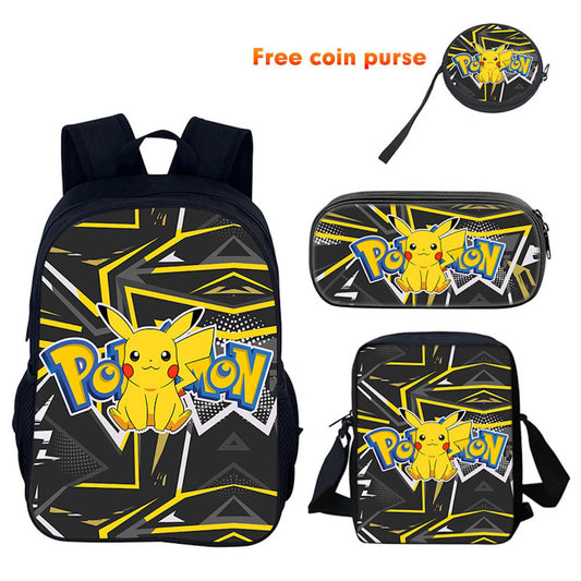 3PCS Pokemon Backpack and Lunchbox Pencil Case Set - ChildAngle 3PCS Backpack with Lunchbox