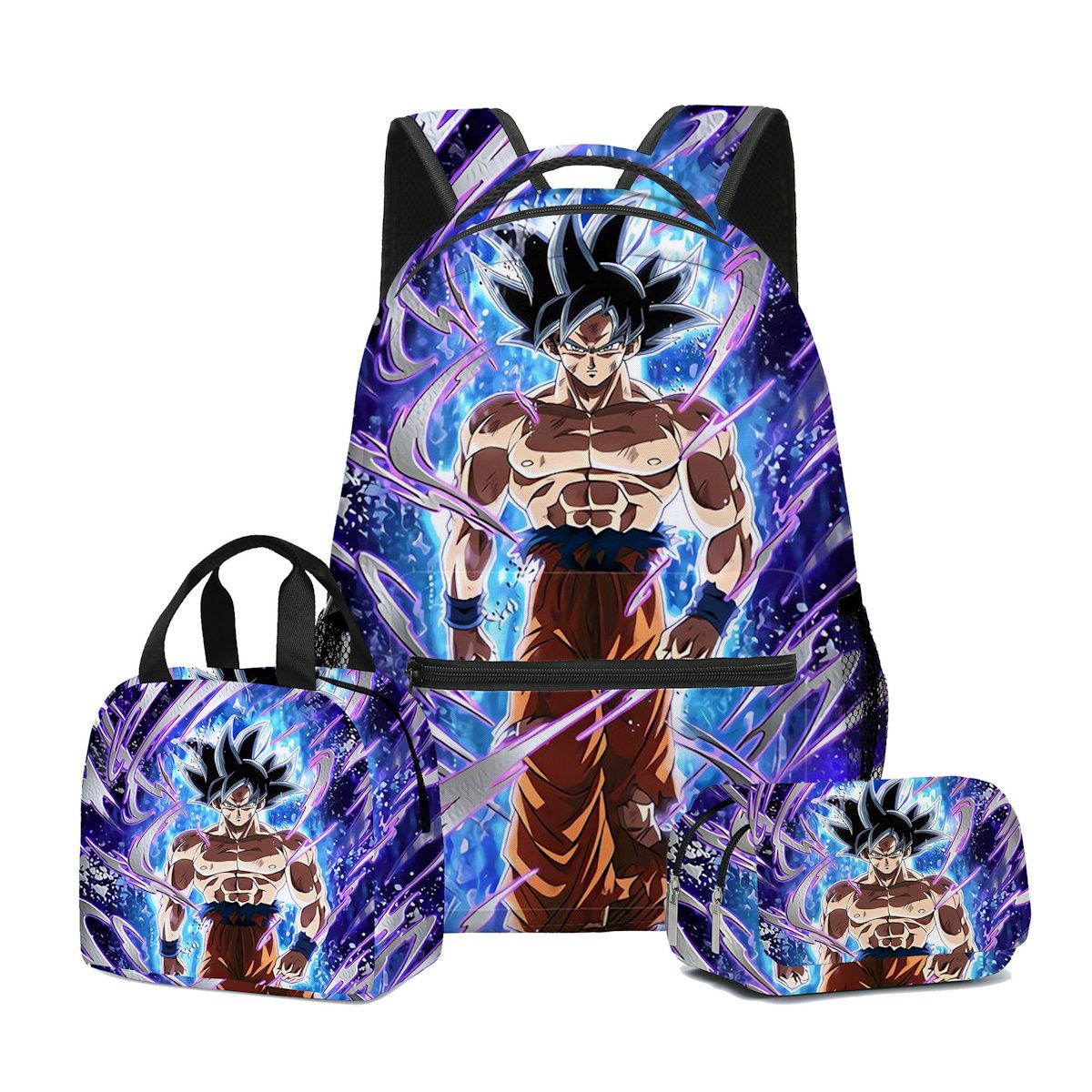 3PCS Saiyan Goku Dragon Ball Backpack and Lunchbox Pencil Case Set - ChildAngle
