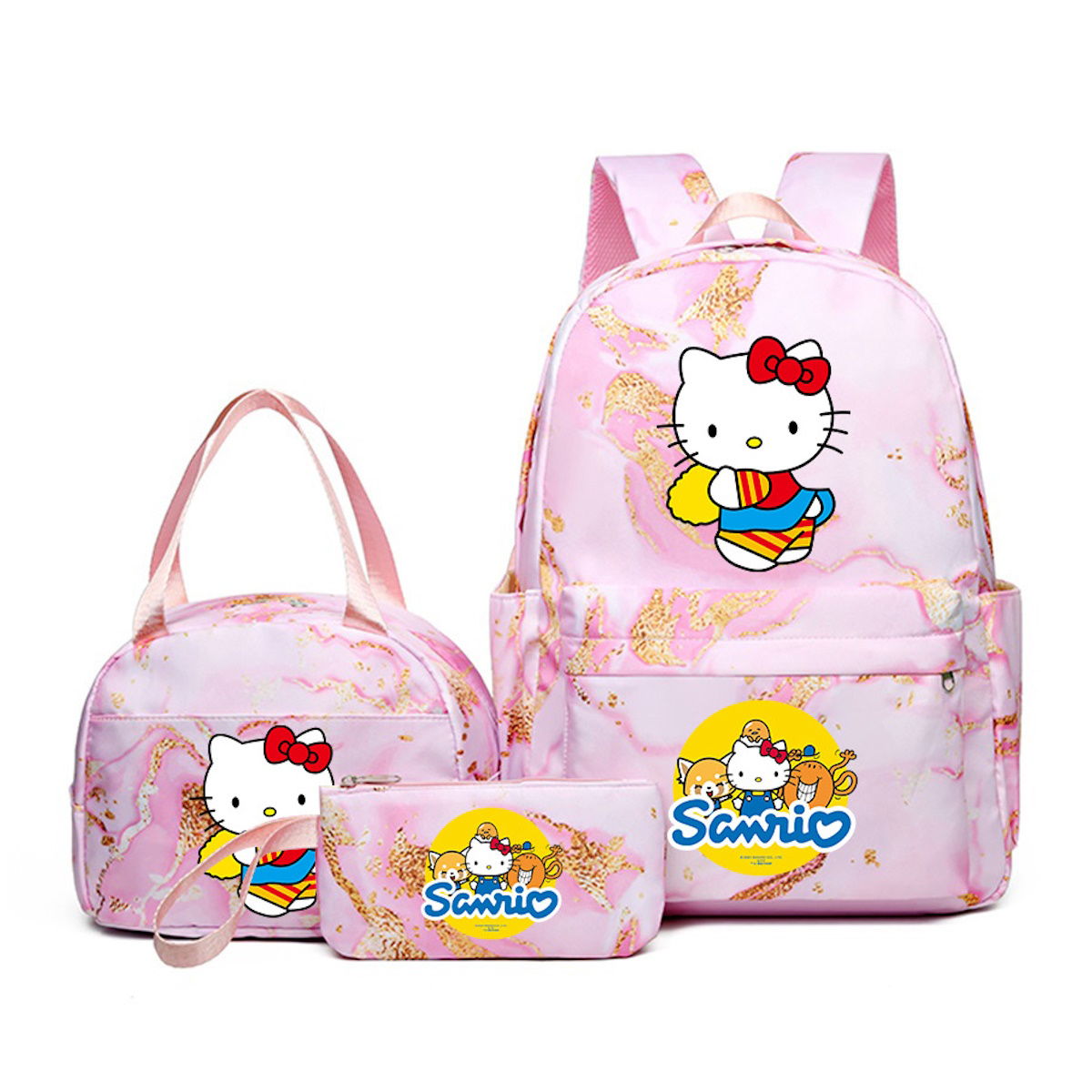 3PCS Hello Kitty Backpack and Lunchbox Pencil Bag Set - ChildAngle