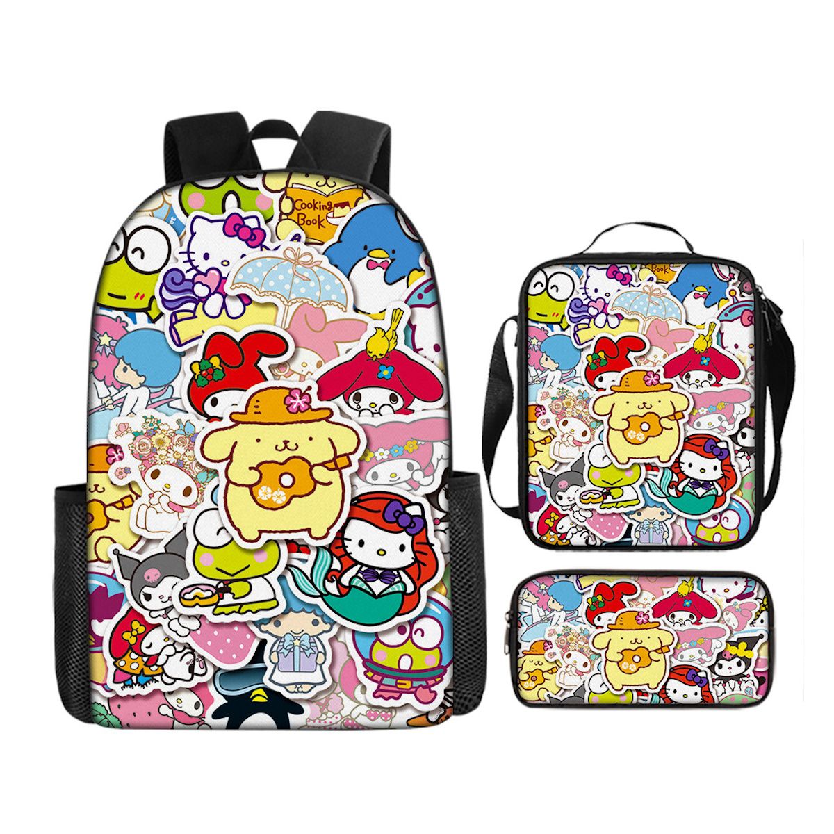 3PCS Sanrio Backpack and Lunchbox Pencil Case Set - ChildAngle
