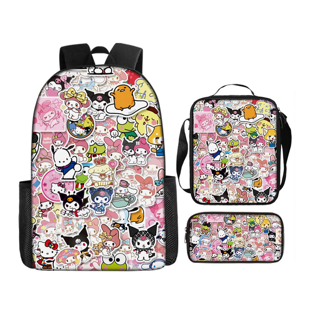 3PCS Sanrio Backpack and Lunchbox Pencil Case Set - ChildAngle