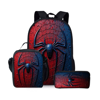 3PCS Spider Backpack and Lunchbox Pencil Case Bundle Set - ChildAngle