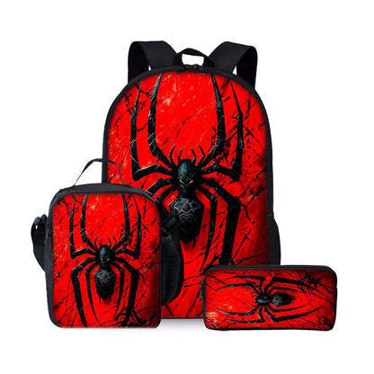 3PCS Spider Backpack and Lunchbox Pencil Case Bundle Set - ChildAngle