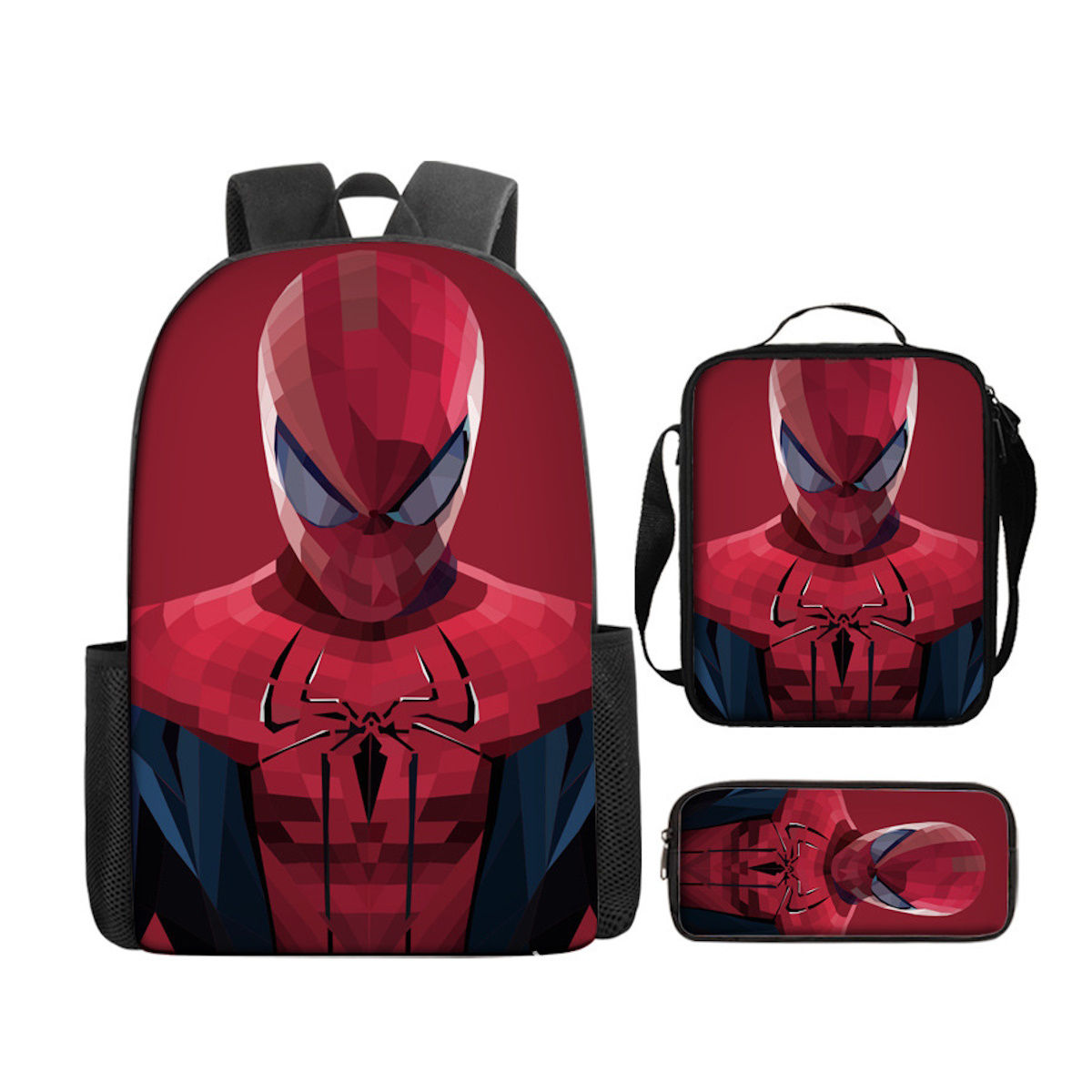 3PCS Spiderman Backpack and Lunchbox Pencil Case Bundle Set - ChildAngle