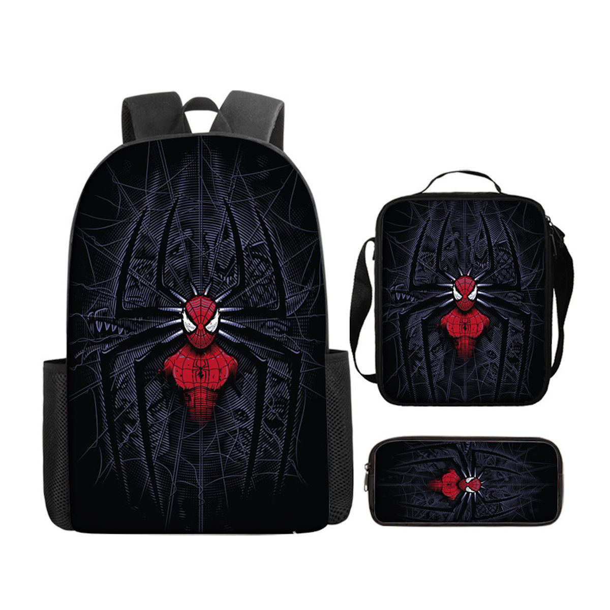 3PCS Spiderman Backpack and Lunchbox Pencil Case Bundle Set - ChildAngle