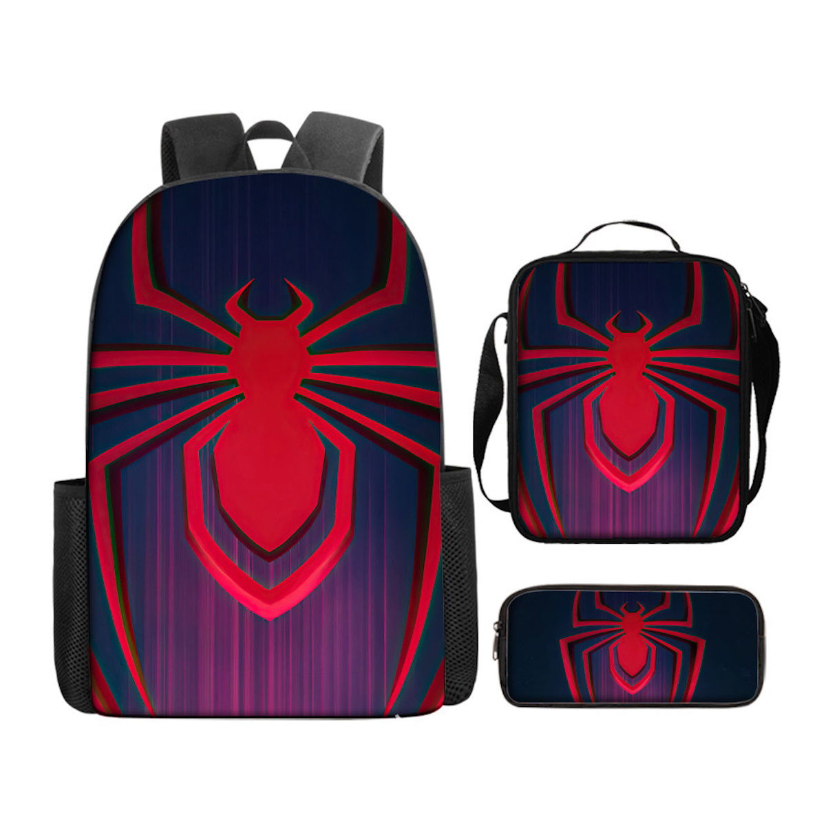 3PCS Spiderman Backpack and Lunchbox Pencil Case Bundle Set - ChildAngle