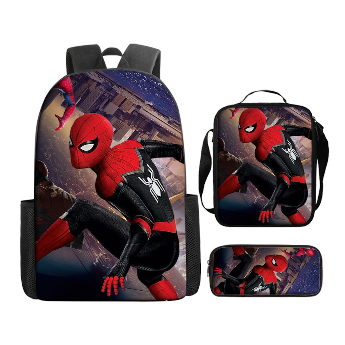 3PCS Spiderman Backpack and Lunchbox Pencil Case Bundle Set - ChildAngle