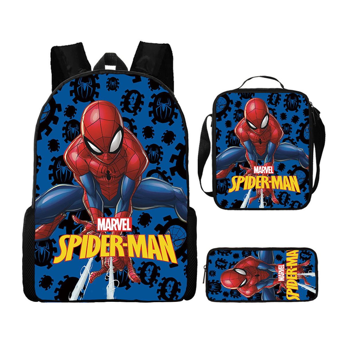 3PCS Spiderman Backpack and Lunchbox Pencil Case Bundle Set - ChildAngle