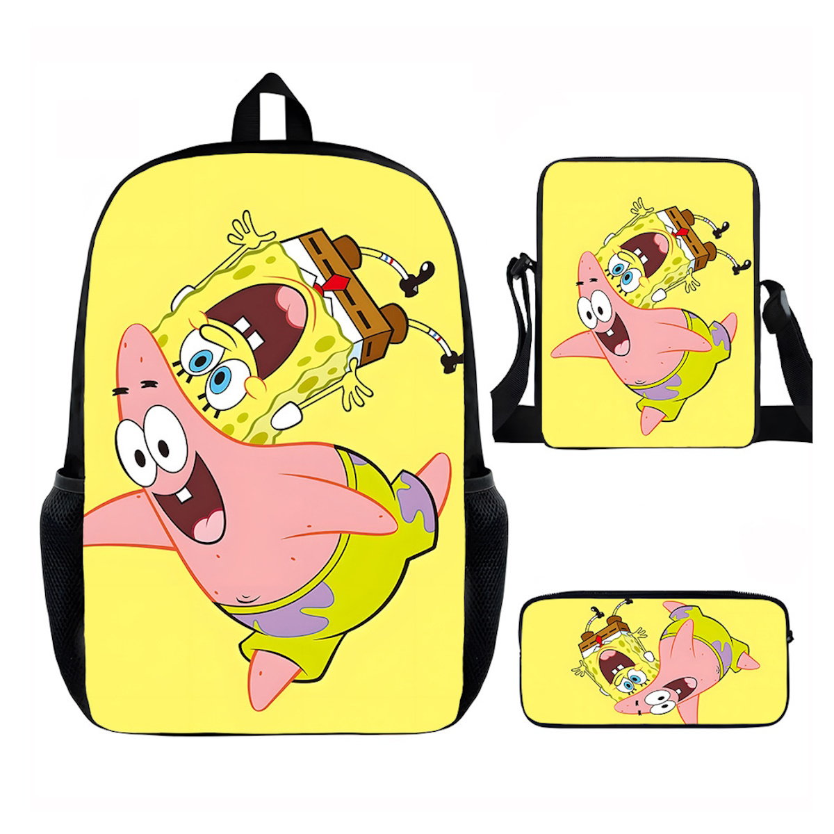 3PCS Spongebob Backpack and Lunchbox Pencil Case Set - ChildAngle