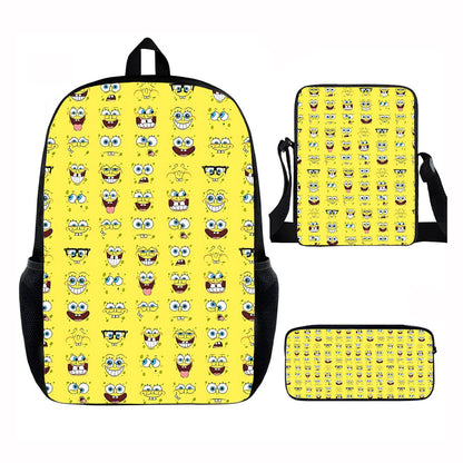 3PCS Spongebob Backpack and Lunchbox Pencil Case Set - ChildAngle
