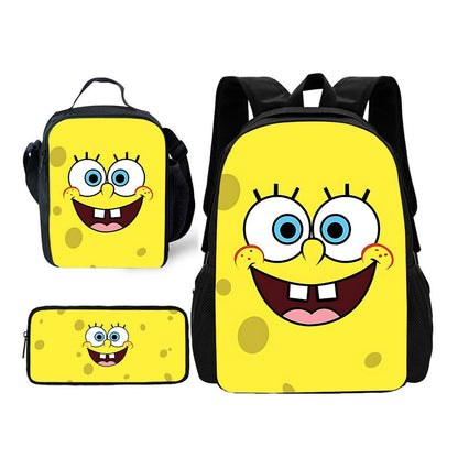 3PCS Spongebob Backpack and Lunchbox Pencil Case Set - ChildAngle