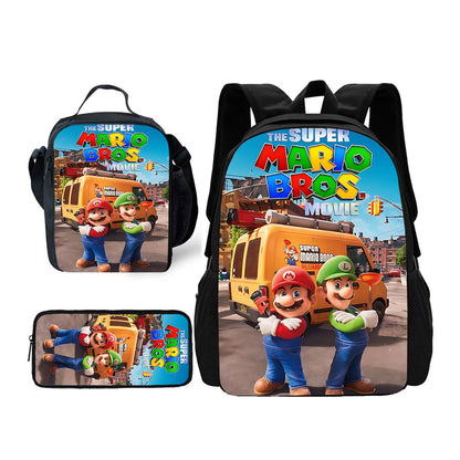 3PCS Super Mario Backpack and Lunchbox Pencil Case Set - ChildAngle
