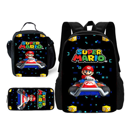 3PCS Super Mario Backpack and Lunchbox Pencil Case Set - ChildAngle
