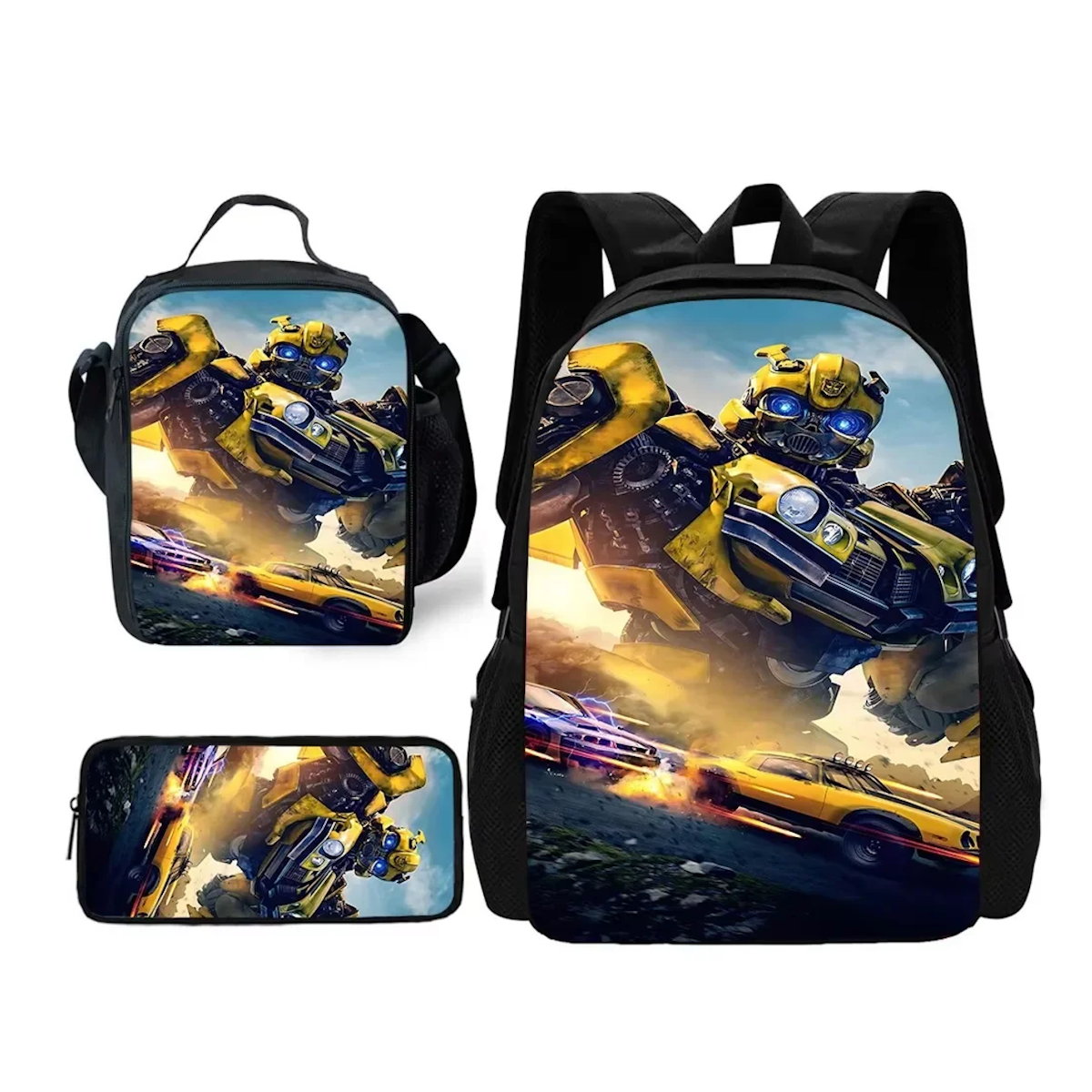 3PCS Transformer Backpack and Lunchbox Pencil Case Set - ChildAngle